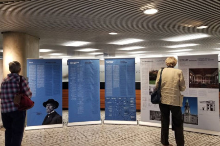 An exhibition in Toronto City Hall, Rotunda.