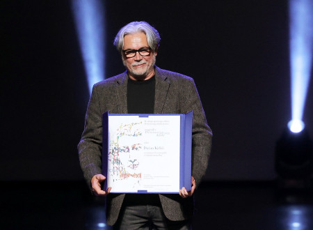 Portrait of the painter Dušan Kirbiš, who received Prešeren Fund Award for the exhibition On the Origin of Images at the Ptuj City Gallery.