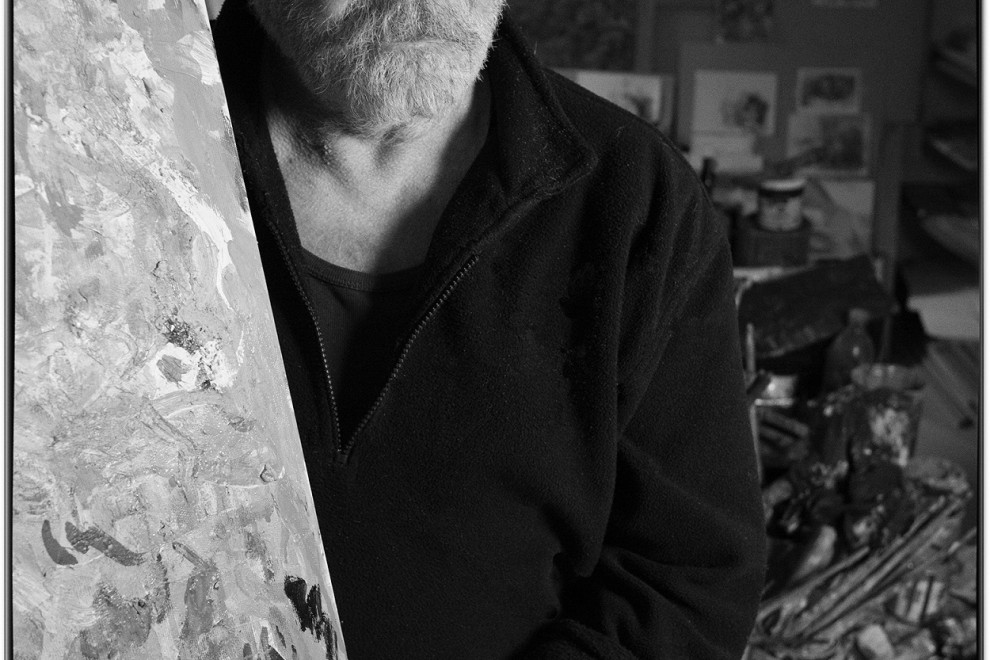 Črno-bel portret akademskega slikarja Nikolaja Beera