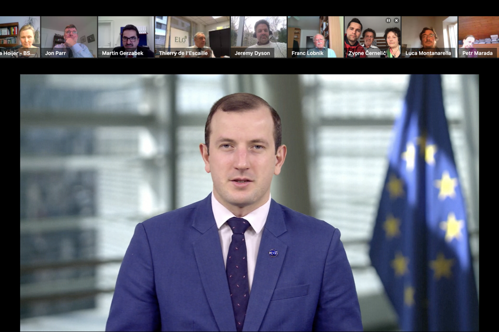 Screenshot of the Land and Soil Management Award winner proclamation by the Commissioner Mr Virginijus Sinkevičius