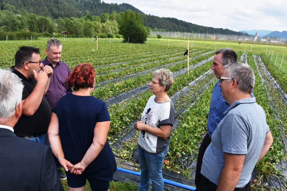 Ministrica Irena Šinko na ogledu škode v Slovenj Gradcu