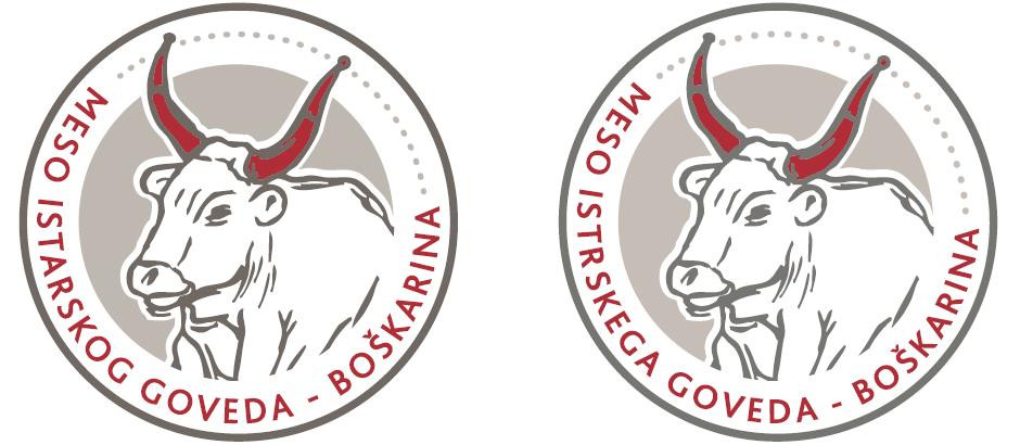 The logo of the meat of Istrian cattle – the Boškarin cattle