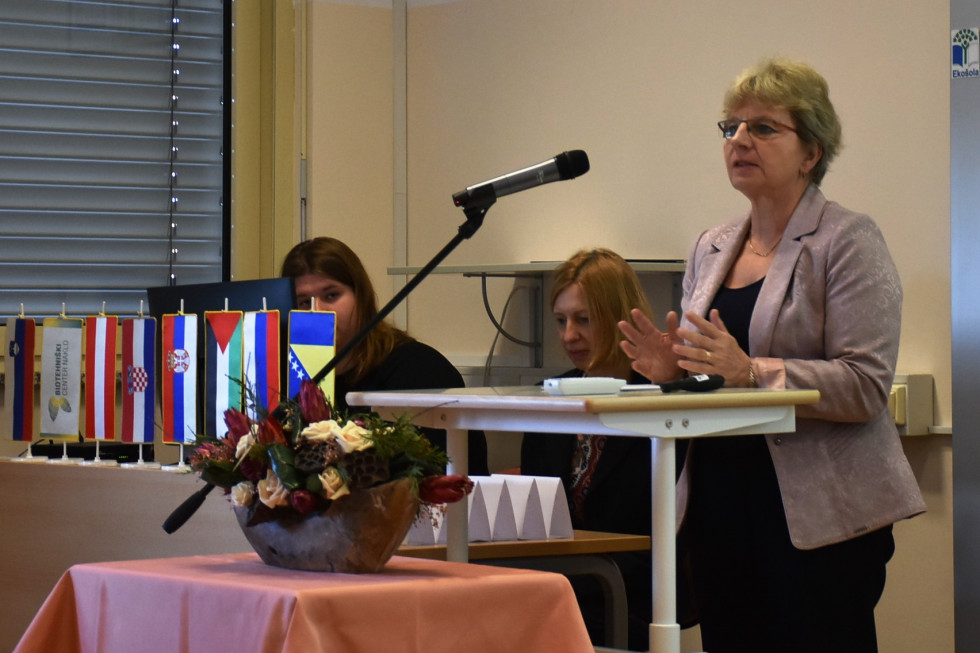 Ministrica Irena Šinko na današnji konferenci 