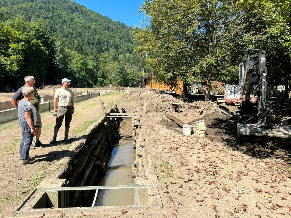 Ogled škode v ribiškem društvu Ljubno ob Savinji 