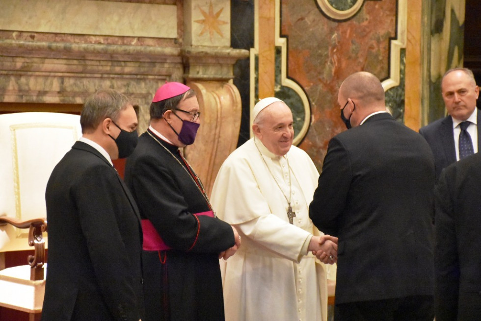 Minister Podgoršek at the audience in Vatican