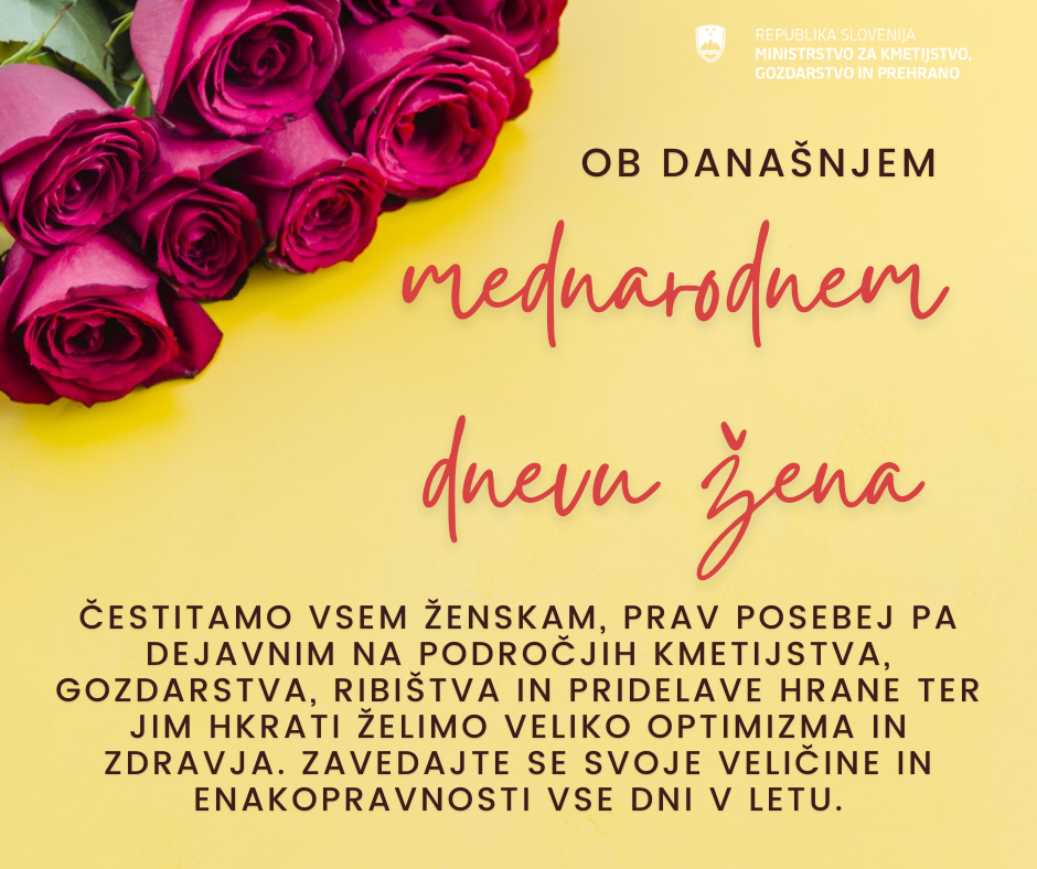 Voščilnica ženskam v kmetijstvu za 8. marec