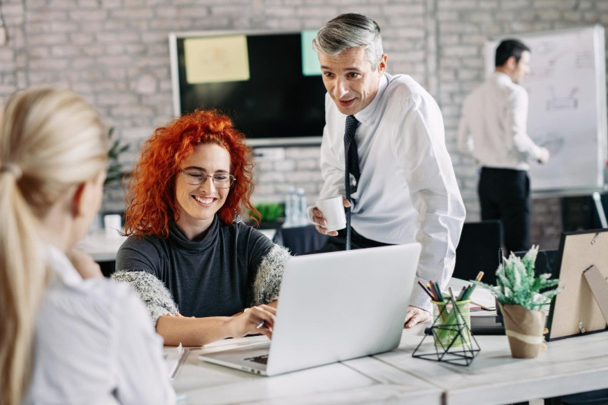 People in an office environment