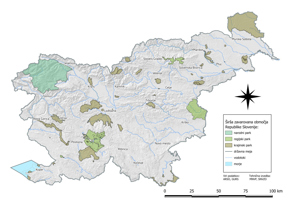 Narodni, regijski in krajinski parki v Sloveniji