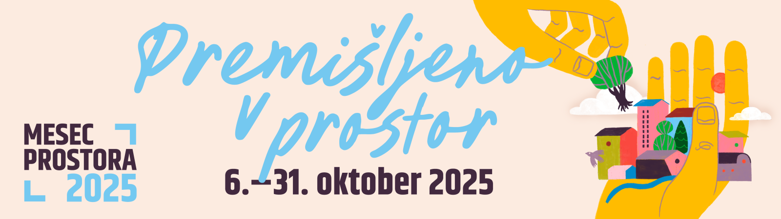 Logotip Mesec prostora 2025: Premišljeno v prostor