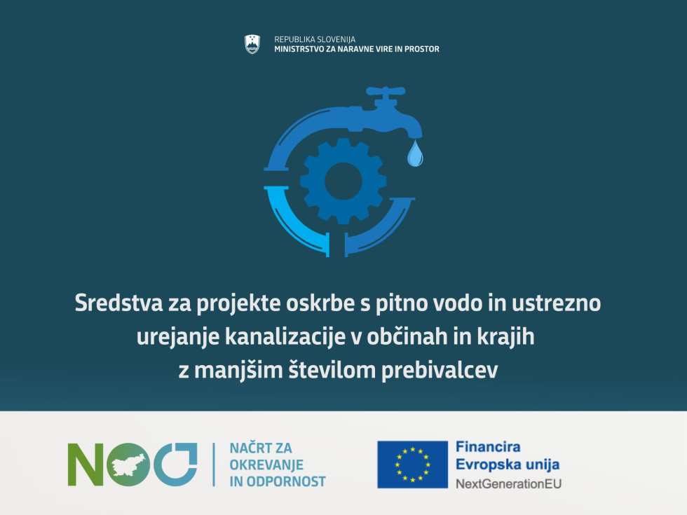 Odobrena sredstva za projekte oskrbe s pitno vodo in urejanje kanalizacije