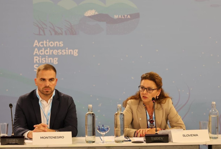 Slovenija izpostavlja vodilno vlogo in skrb za obalo na konferenci MED o naraščanju gladine morja