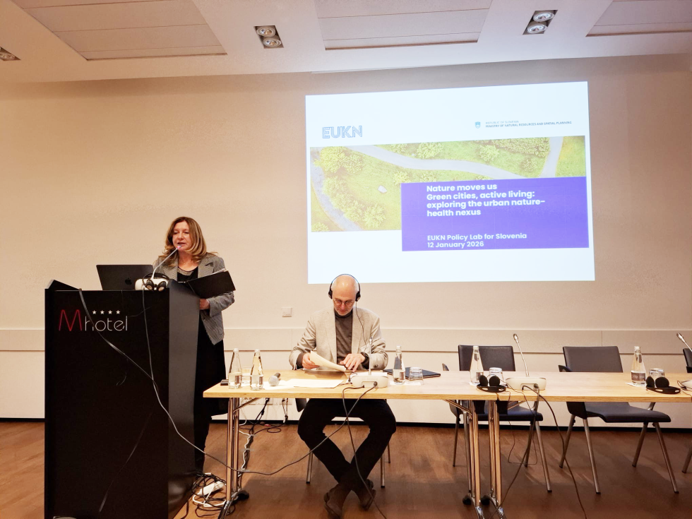 Dr. Nataša Bratina, generalna direktorica Direktorata za prostor in graditev je nagovorila udeležence 