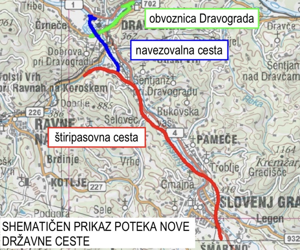 shemaičen prikaz poteka nove državne ceste 