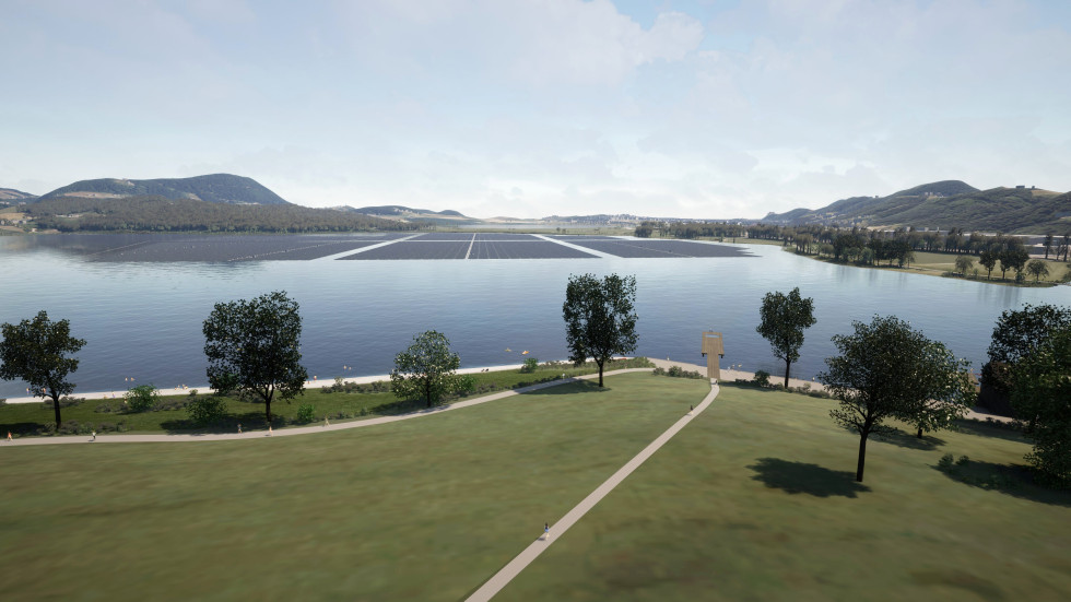 Vizualizacija plavajoče sončne elektrarne 