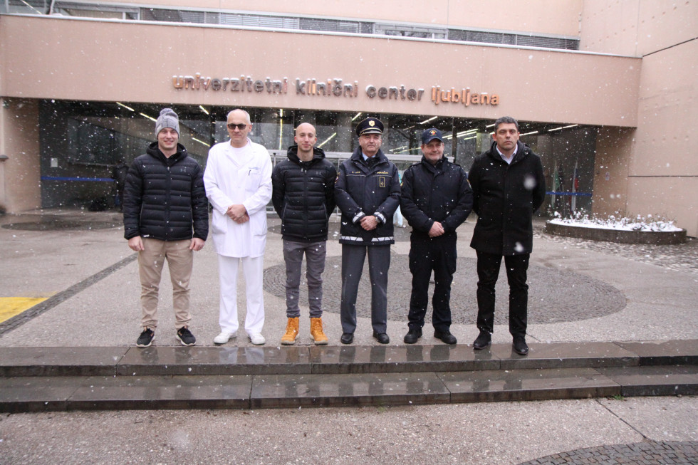 Akrobata Filip in Blaž iz F&B Acrobatics, dr. Simon Herman iz Univerzitetnega kliničnega centra Ljubljana, Daniel Jug iz Generalne policijske uprave, Robert Okorn iz Gasilske brigade Ljubljana in Igor Juršič iz Inšpektorata za notranje zadeve