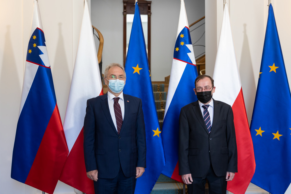 Minister Aleš Hojs and minister Mariusz Kaminski