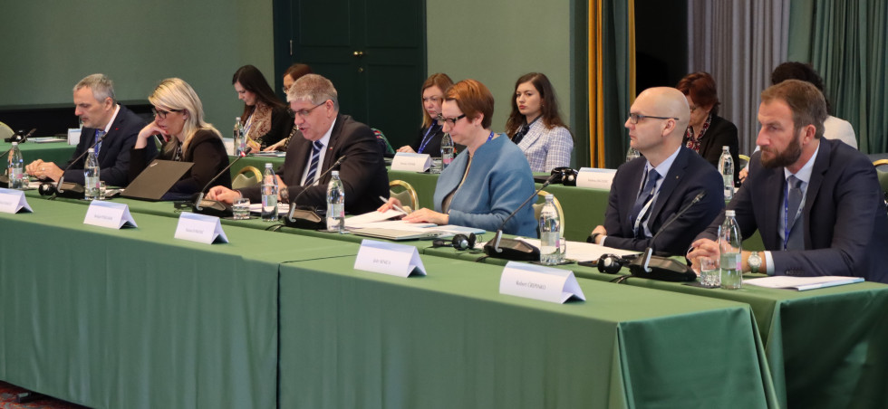 Minister of the Interior Boštjan Poklukar with colleagues