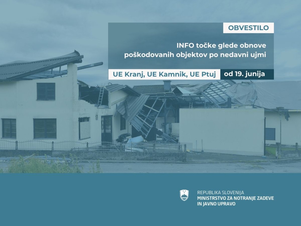 Obvestilo glede info točk na upravnih enotah po nedavni ujmi