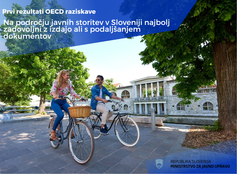 Moški in ženska na kolesu v Ljubljani