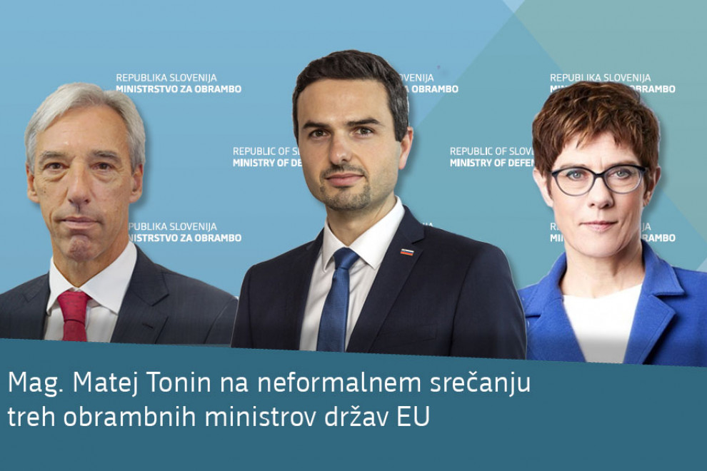 Mag. Matej Tonin na neformalnem srečanju treh obrambnih ministrov držav EU - grafika