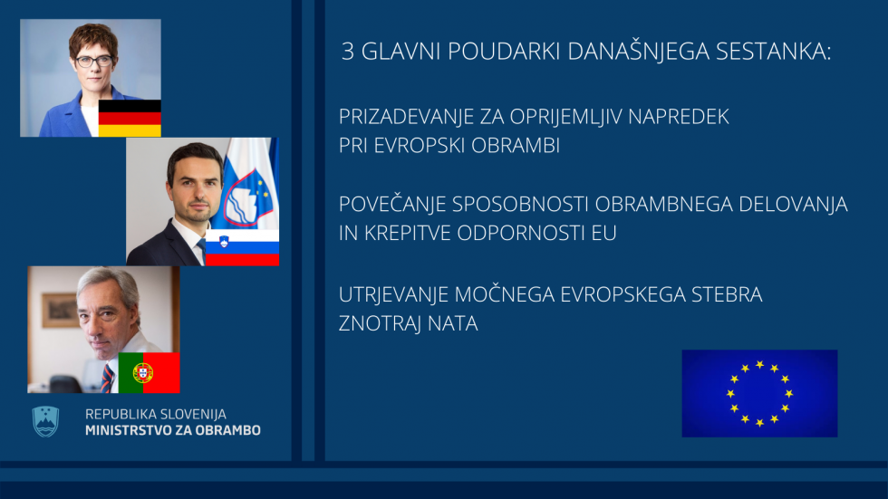 Infografika z glavnimi poudarki videokonferenčnega sestanka ministrov