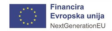 Logotip z zastavo EU in napisom Financira Evropska unija