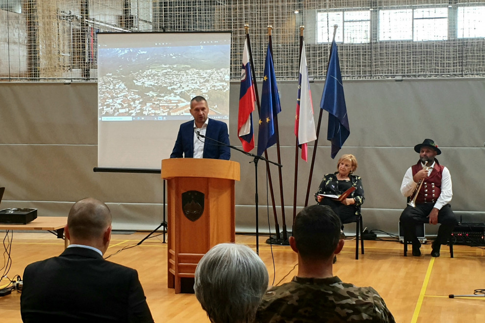 Državni sekretar na Ministrstvu za obrambo dr. Damir Črnčec je nagovoril zbrane