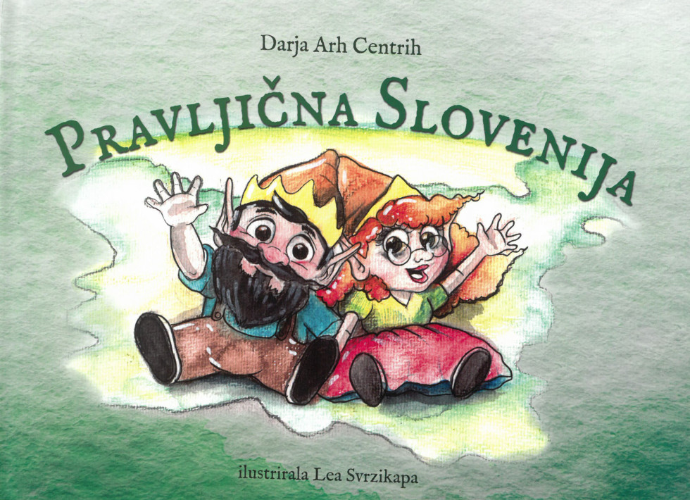 Na naslovni ilustraciji sta upodobljena fant in dekle kot vesela škrata Slov in Enija, ki sedita na blazini v obliki zemljevida Slovenije in mahata v pozdrav. 