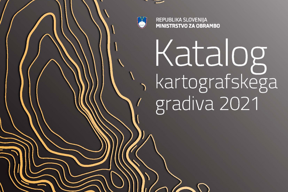 Naslovnica Kataloga kartografskega gradiva 2021