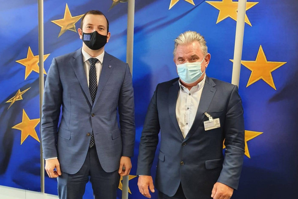 Komisar za okolje Virginijus Sinkevičius in minister za okolje in prostor mag. Andrej Vizjak 