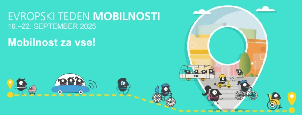 Ilustracije različnih vozil - napovednik za Evropski teden mobilnosti
