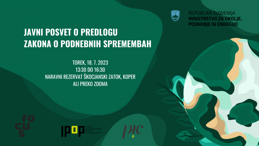 Javni posvet o predlogu Zakona o podnebnih spremembah