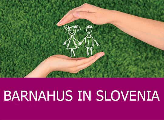 Plakat Hiše za otroke po modelu Barnahus v Slovenij