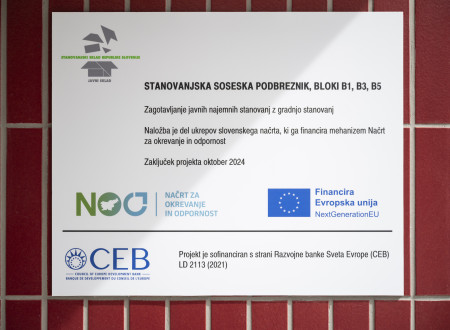 Tabla, na kateri so navedeni financerji projekta