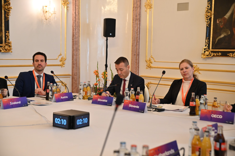 državna sekretarka v dvorani