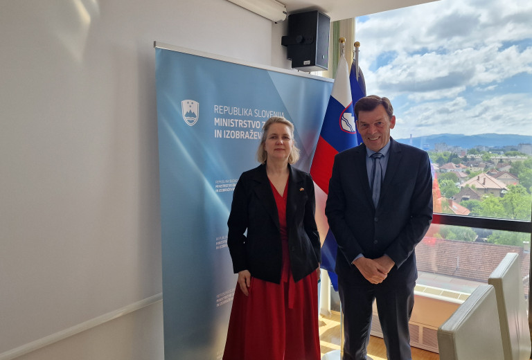 Bilateralno srečanje med ministrom za vzgojo in izobraževanje ter nemško veleposlanico