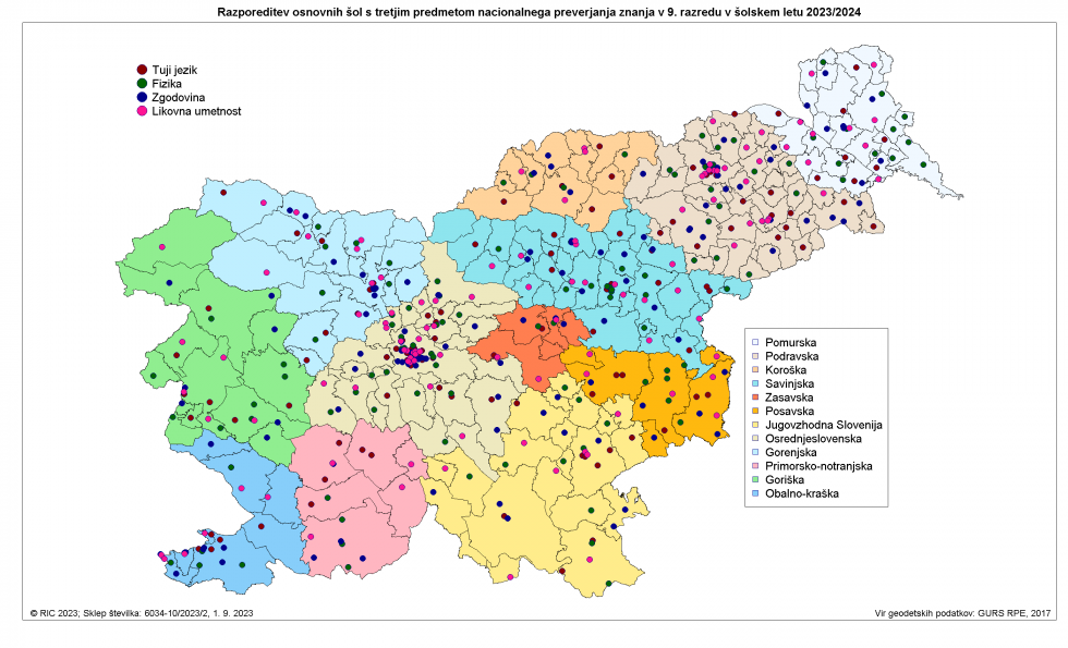 Zemljevid osnovnih šol NPZ 2023/2024