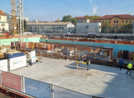 Gradbišče nove Medicinske fakultete.