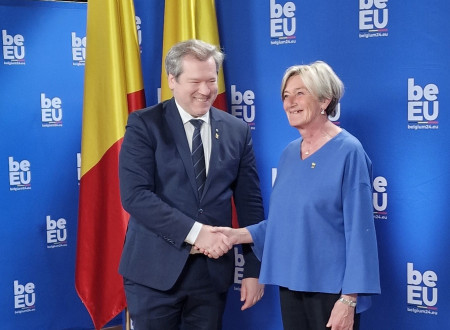 Rokovanje ministra Papiča in ministrice Françoise Bertiaux .