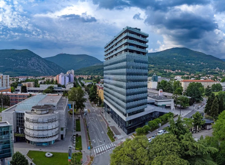 Pogled na Novo Gorico s ptičje perspektive.