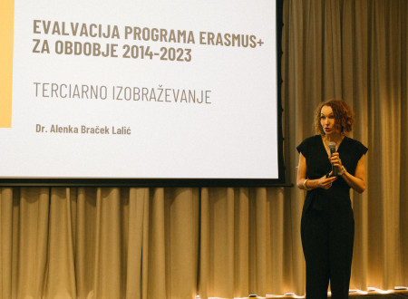 Fotografija predstavitve evalvatorke programa Erasmus+