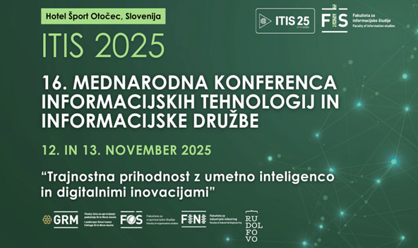 Plakat dogodka - 16. mednarodna konferenca informacijskih tehnologij in informacijske družbe