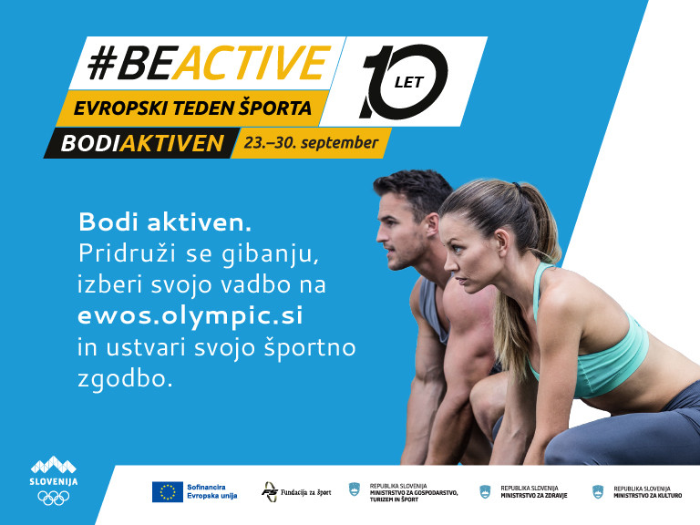 slika be active z napisom o gibanju 