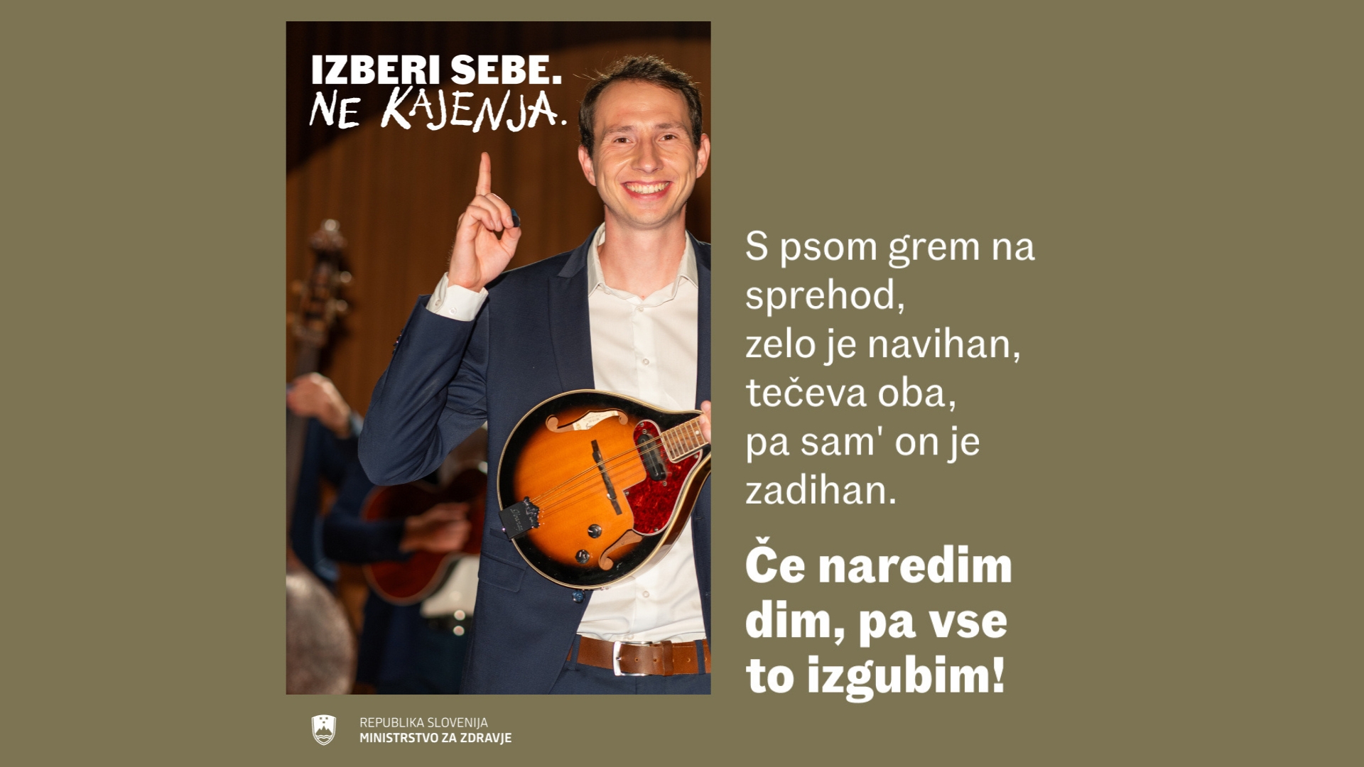 Izberi sebe, ne kajenja – živi zdravo, brez cigaret, brez dima
