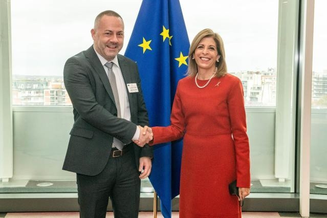 Minister Bešič Loredan s komisarko Kyriakides v Bruslju