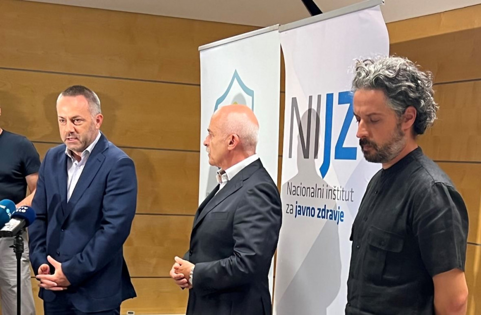 Minister Loredan Bešič, Mario Fafangel, Ivan Eržen, NIJZ 