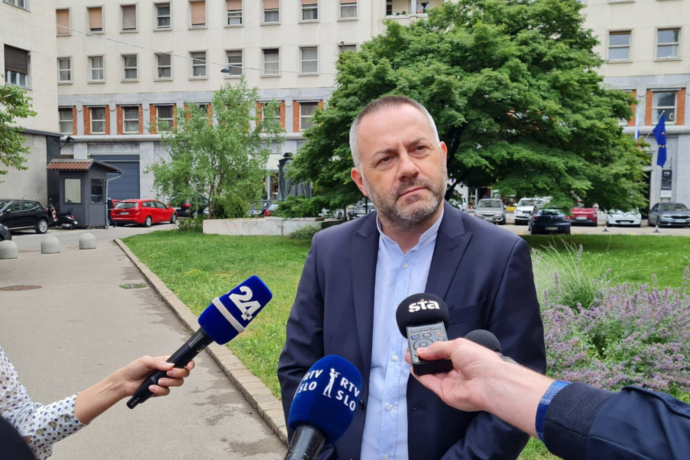 Bešič Loredan during the press statement