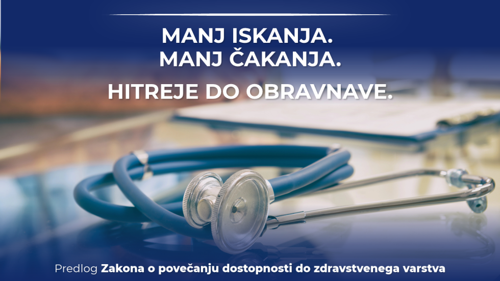 Na mizi leži stetoskop.
