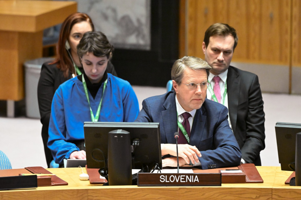 veleposlanik med nastopom v dvorani Varnostnega sveta Združenih narodov