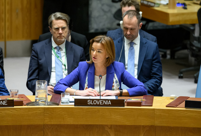 Osrednji poudarki delovanja Slovenije v Varnostnem svetu Združenih narodov v februarju 2024